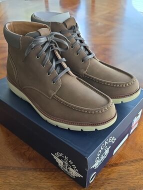 Dockers Rowan Cushioned Round Toe Lace-Up Boots DARK TAN Men's Size 11 M - NEW